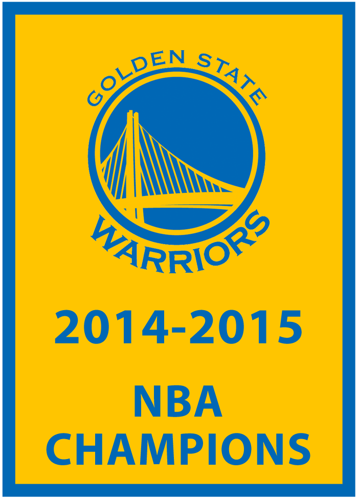 Golden State Warriors 2014-2015 Championship Banner iron on paper